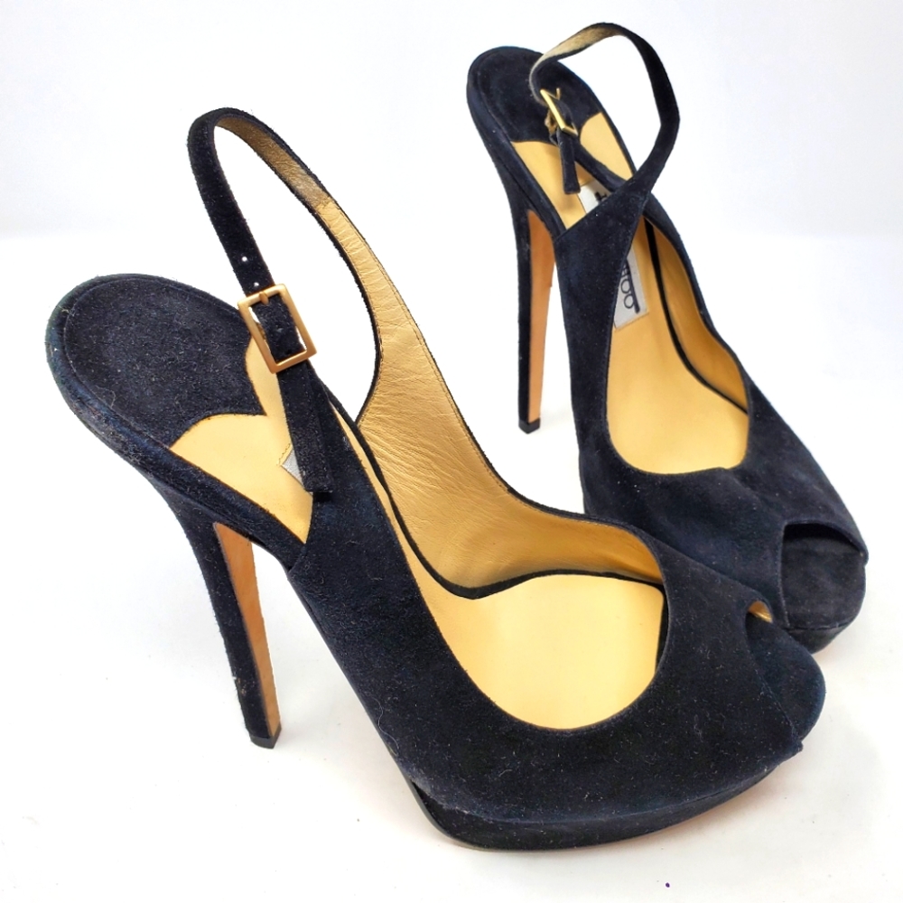 Jimmy Choo Black Suede Pumps